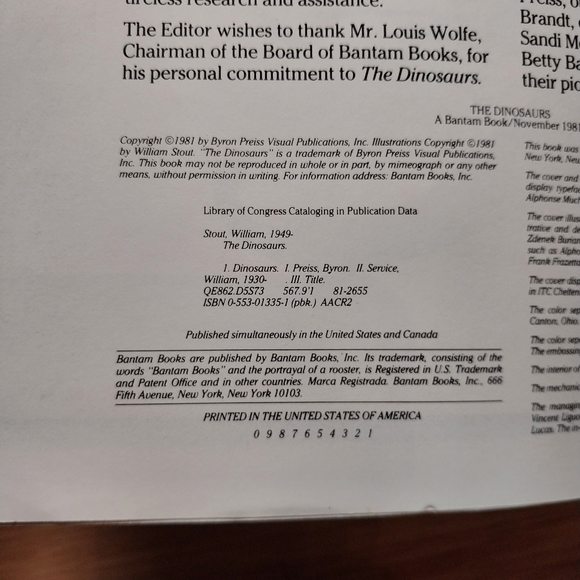 1981 The Dinosaurs Fantastic View Lost Era William Stout 1st Edition Paperback - Picture 4 of 7